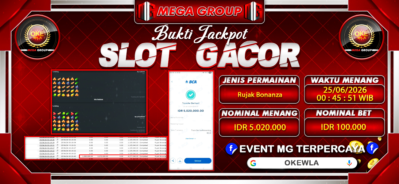 Bukti JP situs Mega4D hari Kamis, 25 Juni 2026
